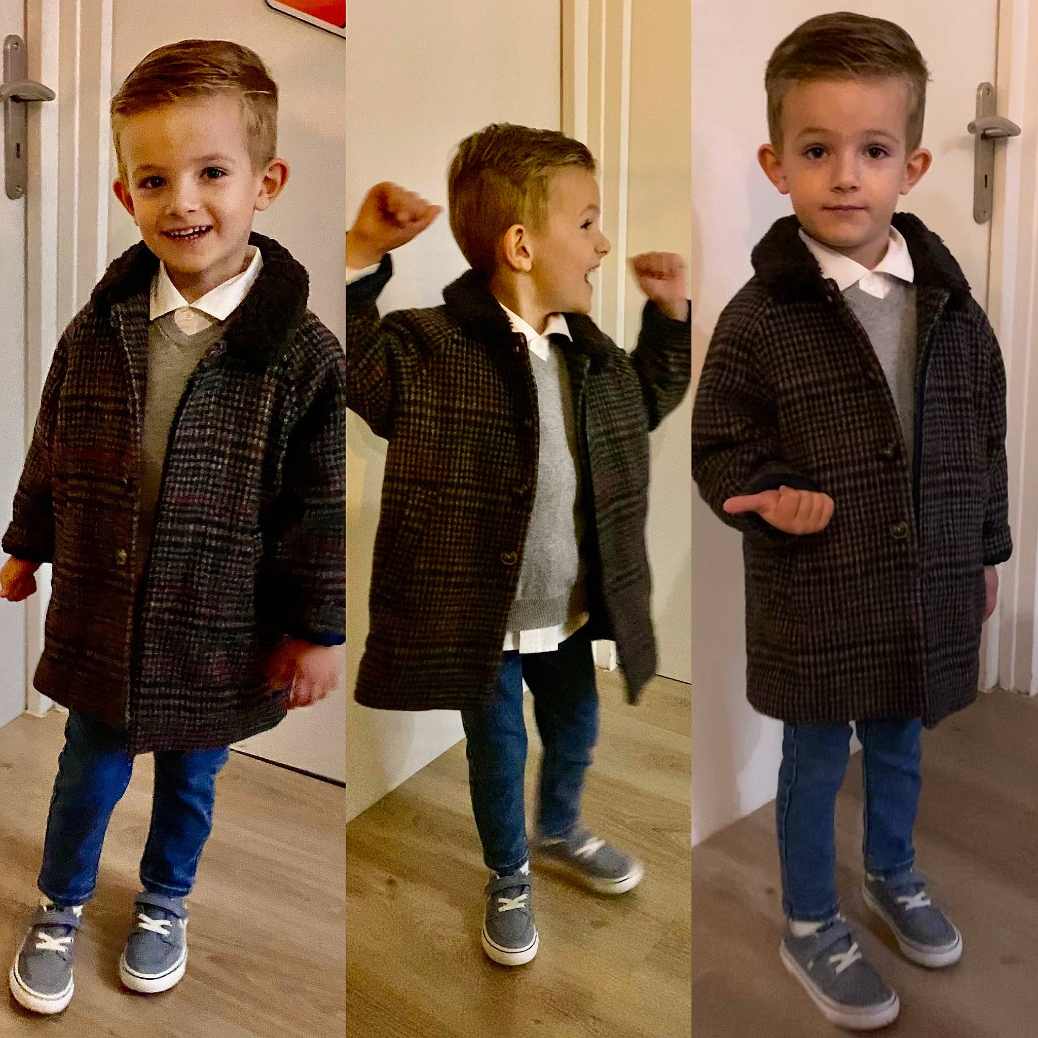 Pavle participe au concours pour gagner de l'argent avec cette photo : blazer, clothing, collar, denim, dress_shirt, event, fashion, fashion_design, footwear, formal_wear, jeans, joy, pattern, person, school_uniform, shoe, sleeve, smile, sneakers, standing