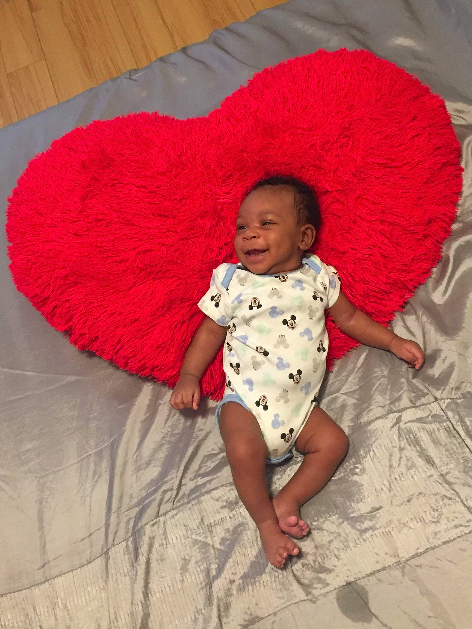 Kareem joined the competition — help win amazing prizes! baby, baby_toddler_clothing, child, person, red, toddler