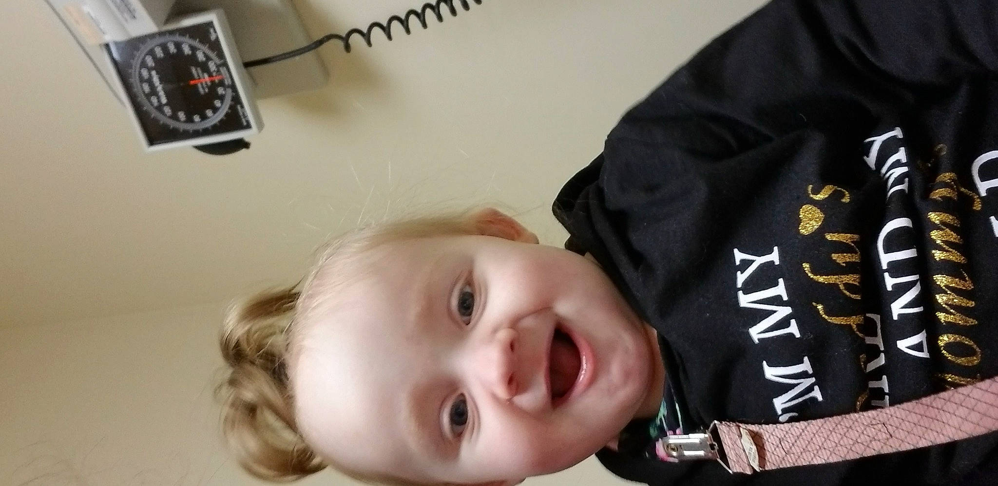 Sandra joined the competition — help win amazing prizes! baby, baby_laughing, baby_toddler_clothing, cheek, child, chin, corded_phone, eyelash, flash_photography, fun, gauge, happy, lip, nose, person, product, skin, sleeve, smile, toddler