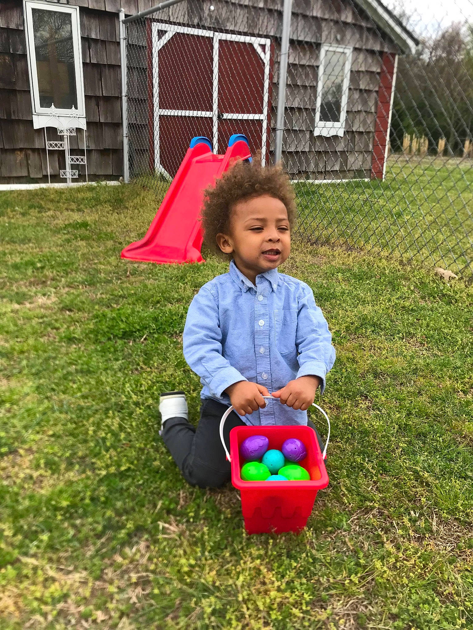 Cortez is registered to the contest to win money with this photo: backyard, child, easter, fun, grass, holiday, lawn, person, plant, play, recreation, toddler, yard