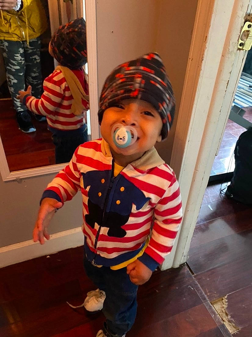 Cortez joined the competition — help win amazing prizes! child, costume, floor, headwear, person, toddler, wood