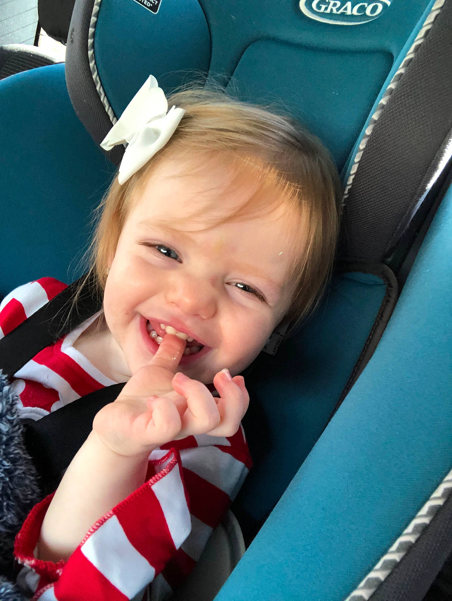 Logan joined the competition — help win amazing prizes! baby, baby_carriage, baby_in_car_seat, baby_products, car_seat, cheek, child, ear, face, fun, head, joy, mouth, person, product, sitting, skin, toddler, tongue, vacation