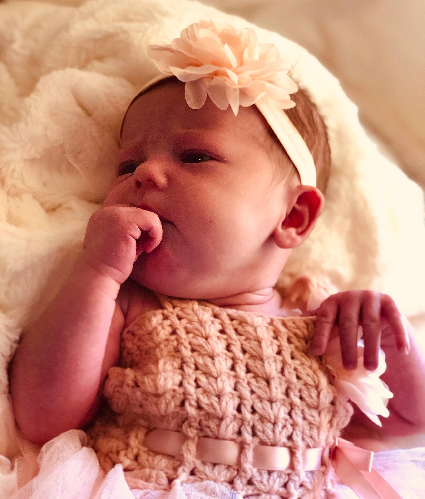 Amilia joined the competition — help win amazing prizes! baby, baby_sleeping, cheek, child, ear, face, fur, hair_accessory, hand, head, headgear, lip, mouth, nose, person, photography, pink, skin, textile, toddler