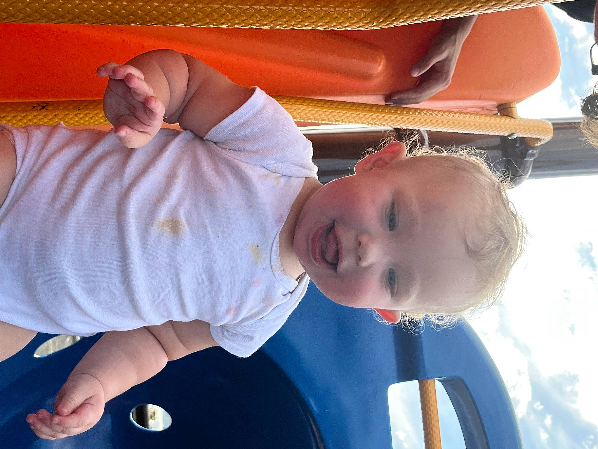 Ashtyn is registered to the contest to win money with this photo: baby, baby_products, baby_sleeping, baby_toddler_clothing, ball, child, comfort, elbow, electric_blue, fun, hat, joy, leisure, linens, nap, person, sitting, sleep, smile, toddler