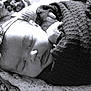Zuri Lynn is registered to the contest to win money with this photo: baby, sleeping, flower_headband, blanket, closeup, face, infant, newborn, soft_texture, monochrome, peaceful, resting, wrapped, portrait, hand, cute, cozy, delicate, lace, calm
