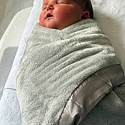 June is registered to the contest to win money with this photo: newborn, baby, sleeping, wrapped, blanket, soft, face, infant, child, bed, rest, peaceful, indoors, person, portrait, cute, warm, comfort, head, skin