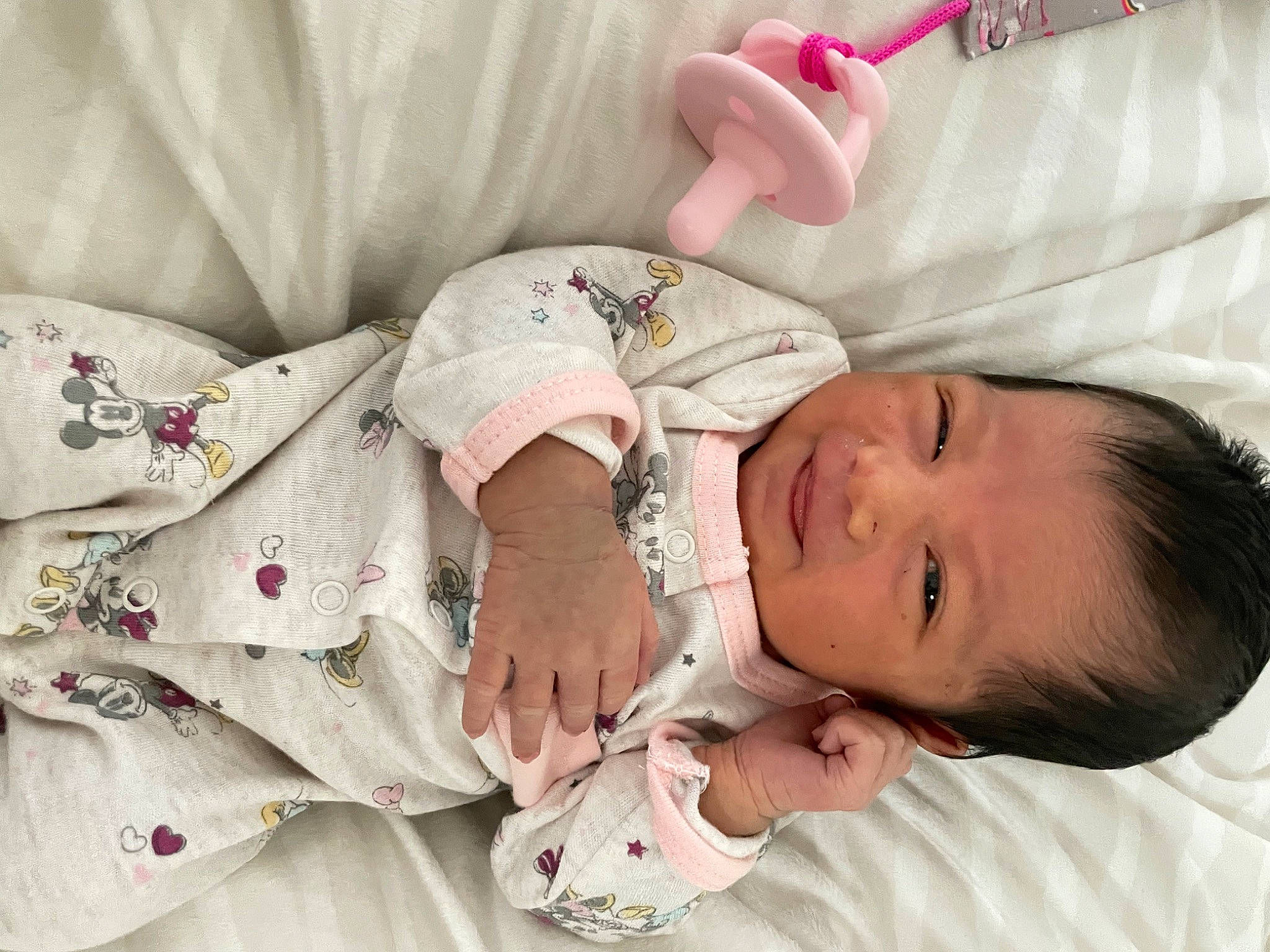 Analea is registered to the contest to win money with this photo: baby, baby_products, baby_sleeping, baby_toddler_clothing, bed, bedding, bedtime, child, comfort, eyelash, finger, hand, linens, nail, pattern, person, product, room, skin, sleeve