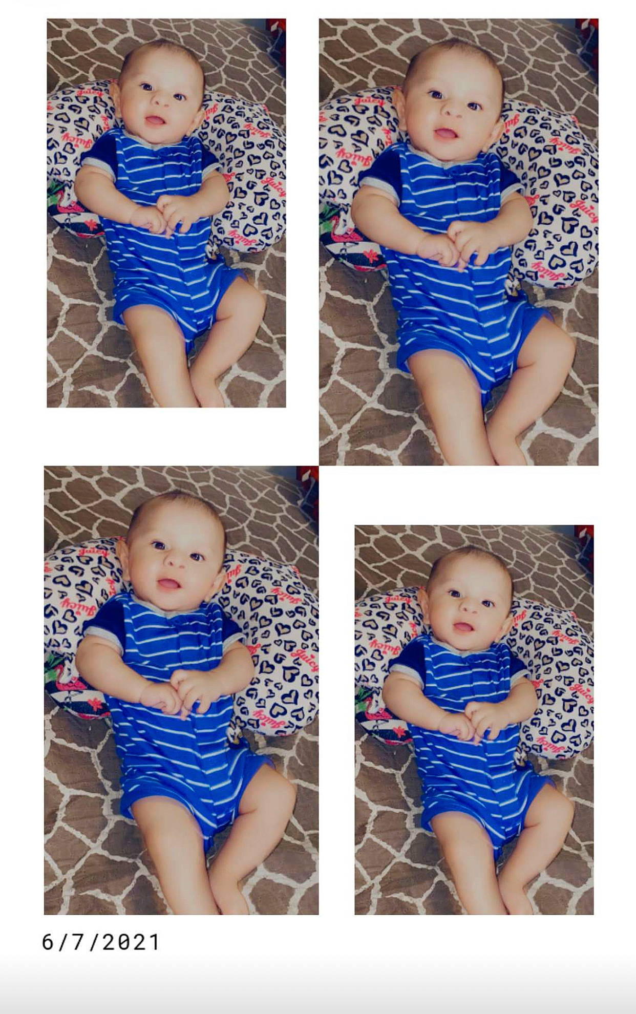 Joaquin is registered to the contest to win money with this photo: aqua, azure, baby, baby_toddler_clothing, blue, cheek, clothing, face, facial_expression, human, person, photograph, pink, product, purple, skin, sleeve, textile, violet, white