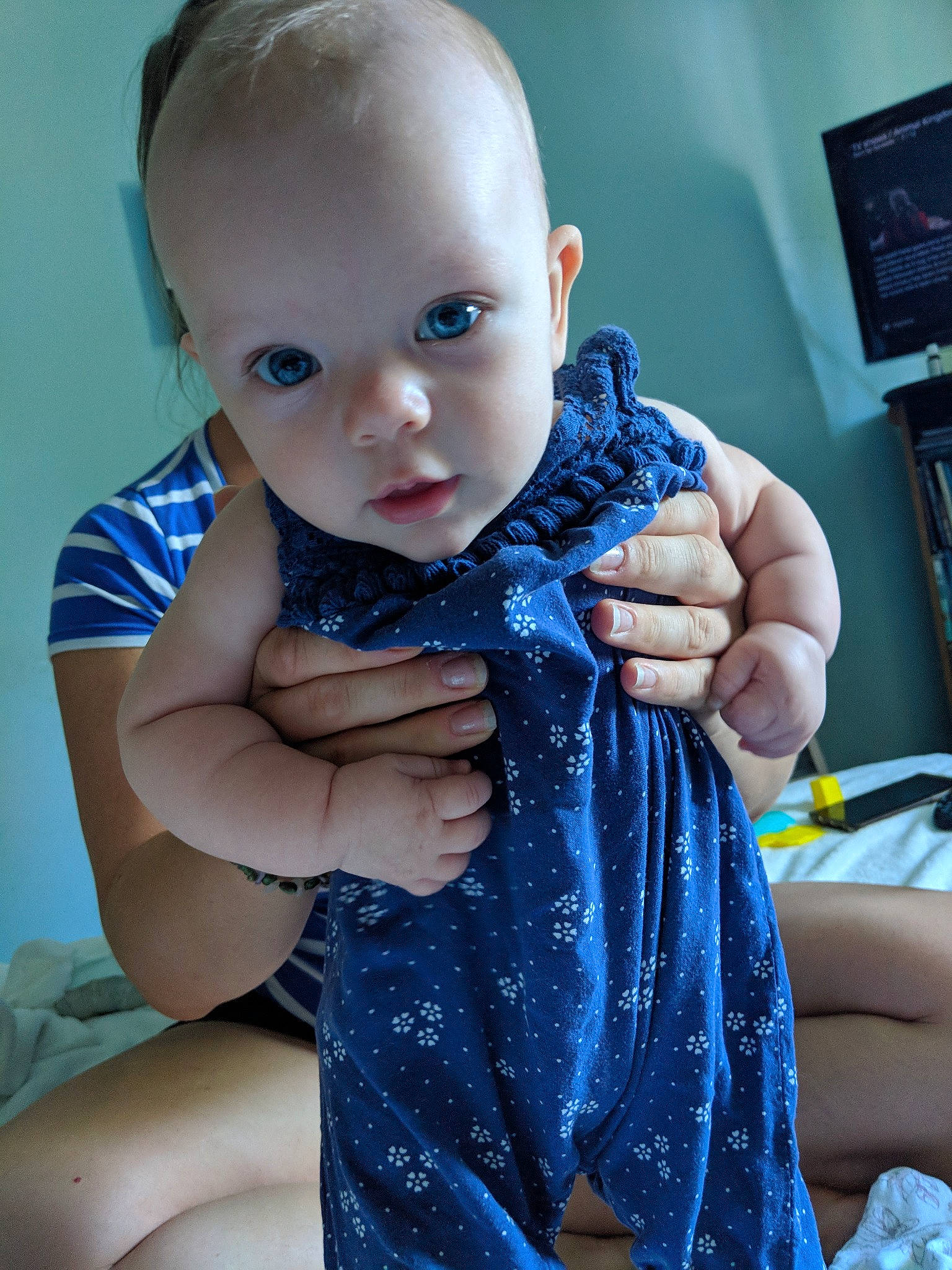 Alyssia joined the competition — help win amazing prizes! baby, blue, cheek, child, eye, finger, hand, person, skin, thumb, toddler