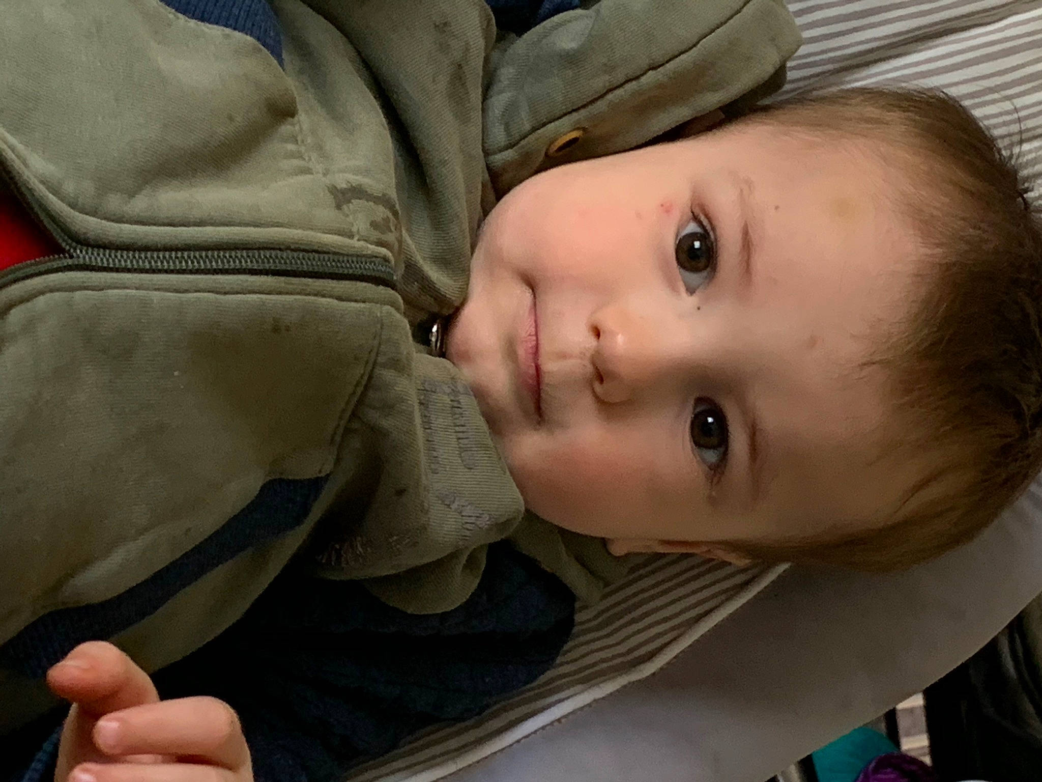 Riley joined the competition — help win amazing prizes! baby, cheek, child, eye, face, finger, gesture, hand, head, lip, mouth, nose, person, skin, thumb, toddler