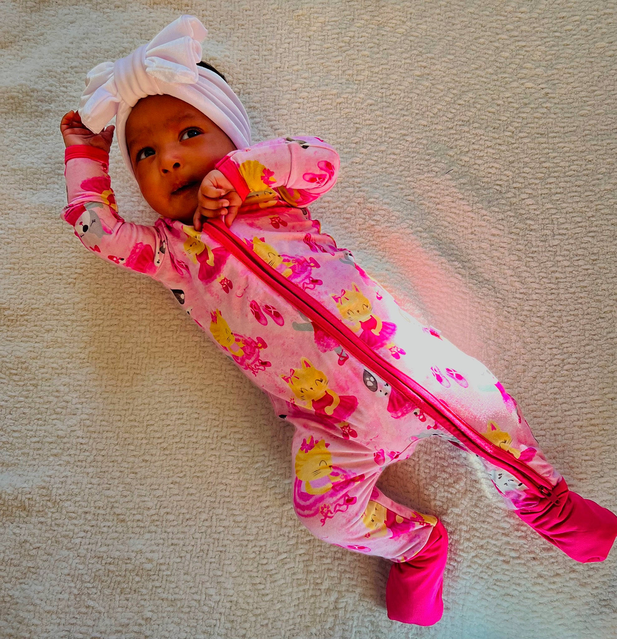 Kay Nalah joined the competition — help win amazing prizes! baby, baby_products, baby_safety, baby_sleeping, baby_toddler_clothing, child, comfort, flooring, happy, hat, headwear, human_leg, linens, magenta, nightwear, pattern, person, pink, play, sleeve