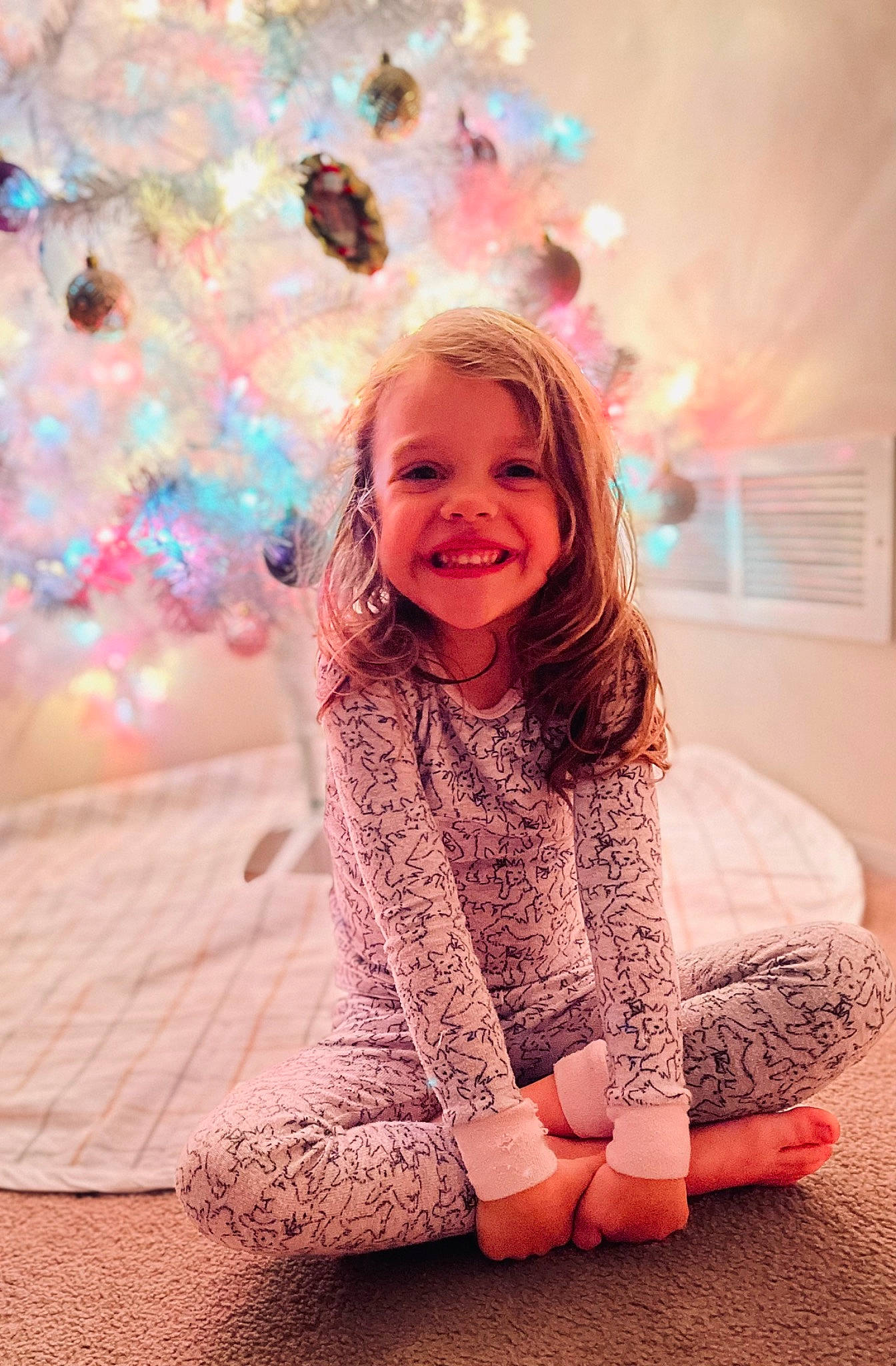 Larkin joined the competition — help win amazing prizes! arm, blond, brown_hair, child, dress, eye, face, flash_photography, flooring, fun, happy, head, human_leg, joy, leisure, magenta, pattern, person, pink, smile