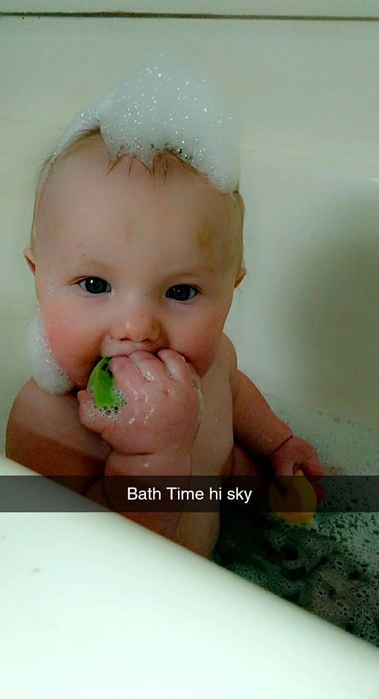 A'Zaria joined the competition — help win amazing prizes! arm, baby, baby_bathing, cheek, chin, dress, eye, eyebrow, eyelash, gesture, hand, happy, head, human_body, iris, lip, mouth, neck, nose, person