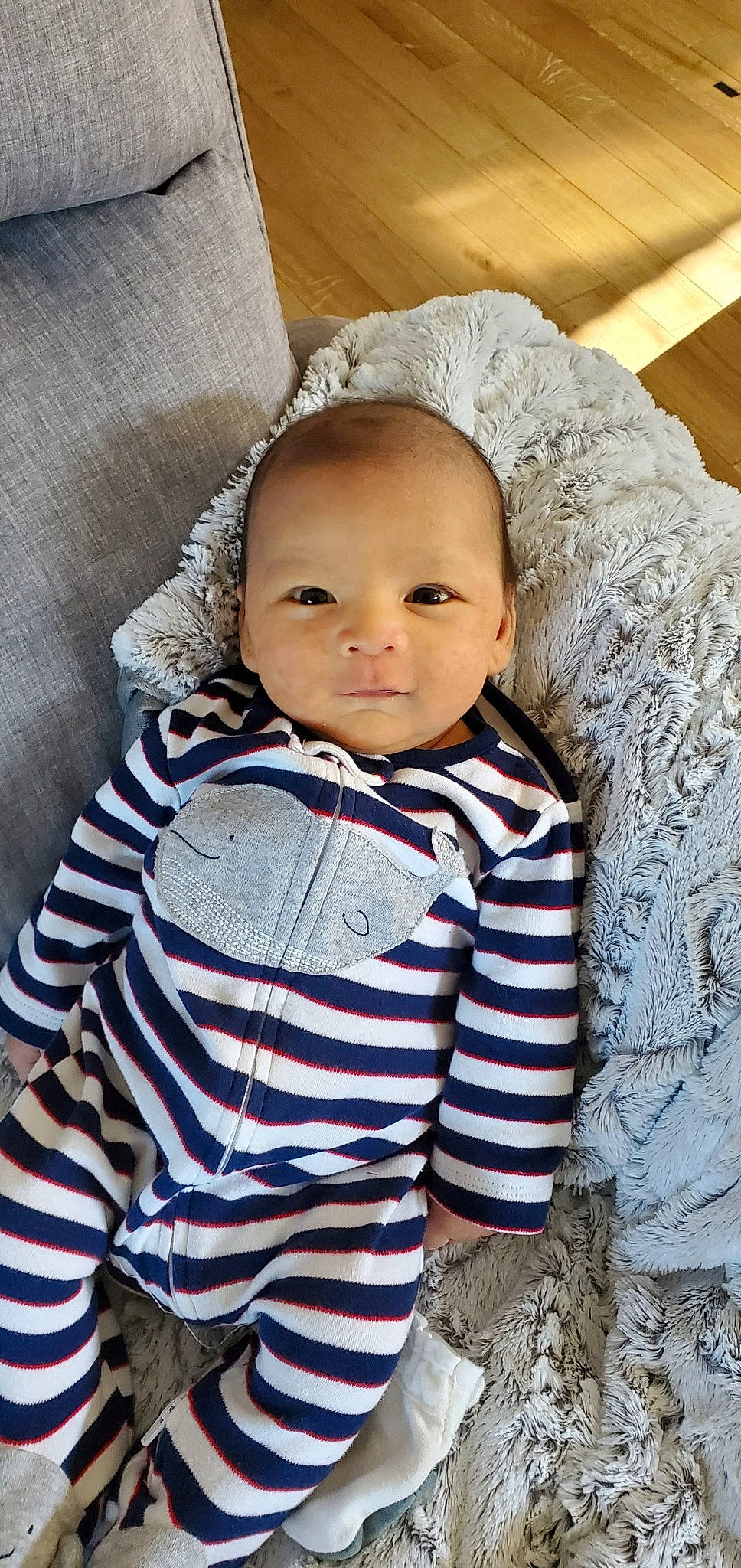 Leo is registered to the contest to win money with this photo: baby, baby_toddler_clothing, beauty, cheek, child, comfort, electric_blue, eye, flash_photography, happy, head, iris, lip, nose, outerwear, pattern, person, skin, sleeve, toddler