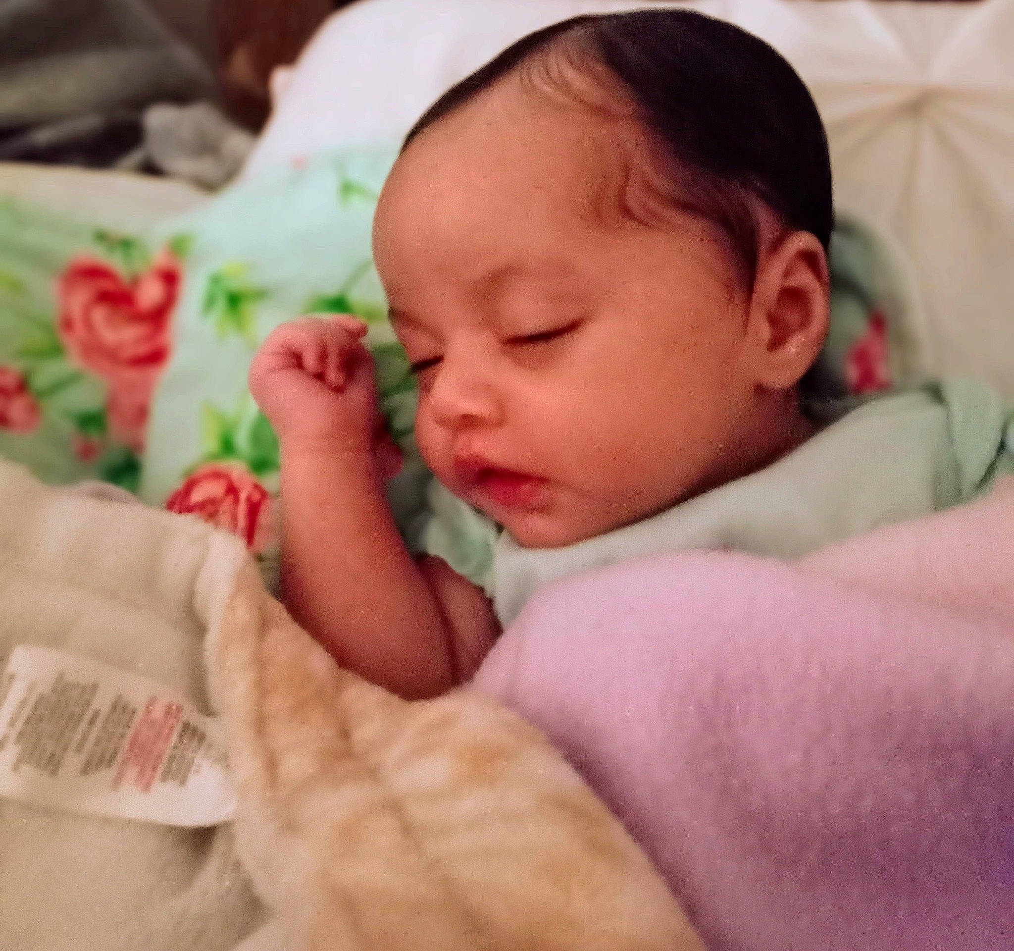 Zemirah joined the competition — help win amazing prizes! baby, baby_sleeping, baby_toddler_clothing, bedtime, cheek, child, comfort, ear, eye, eyelash, finger, gesture, happy, linens, mammal, nail, nose, person, skin, thumb