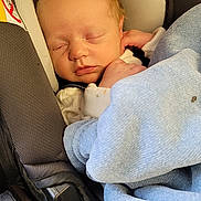 Austin joined the competition — help win amazing prizes! baby, sleeping, car_seat, blanket, infant, child, cozy, peaceful, hair, face, hand, clothing, transport, seat, safety, rest, young, cute, indoors, nap