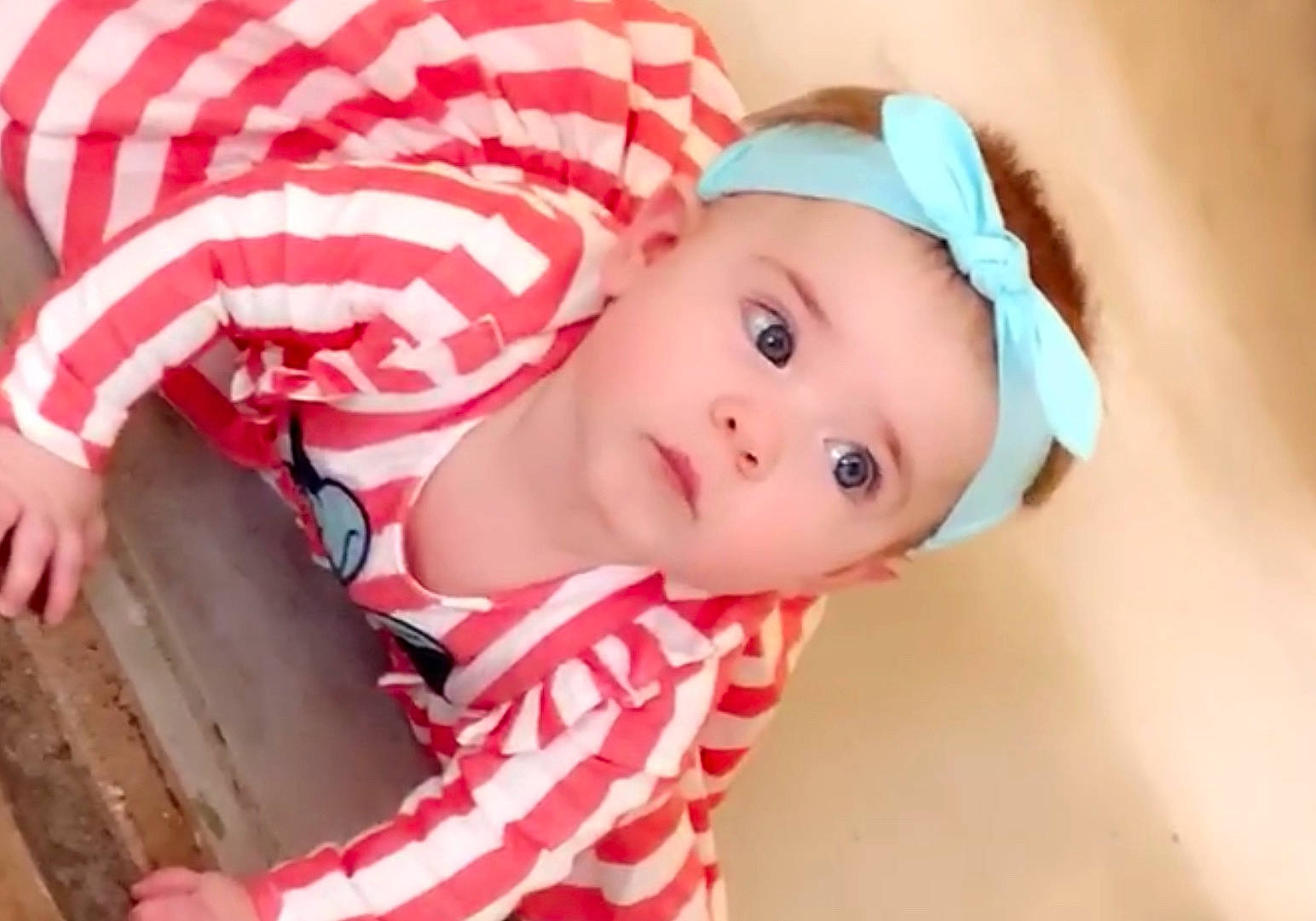 Angeline joined the competition — help win amazing prizes! baby, child, hair_accessory, headgear, person, pink, skin, toddler