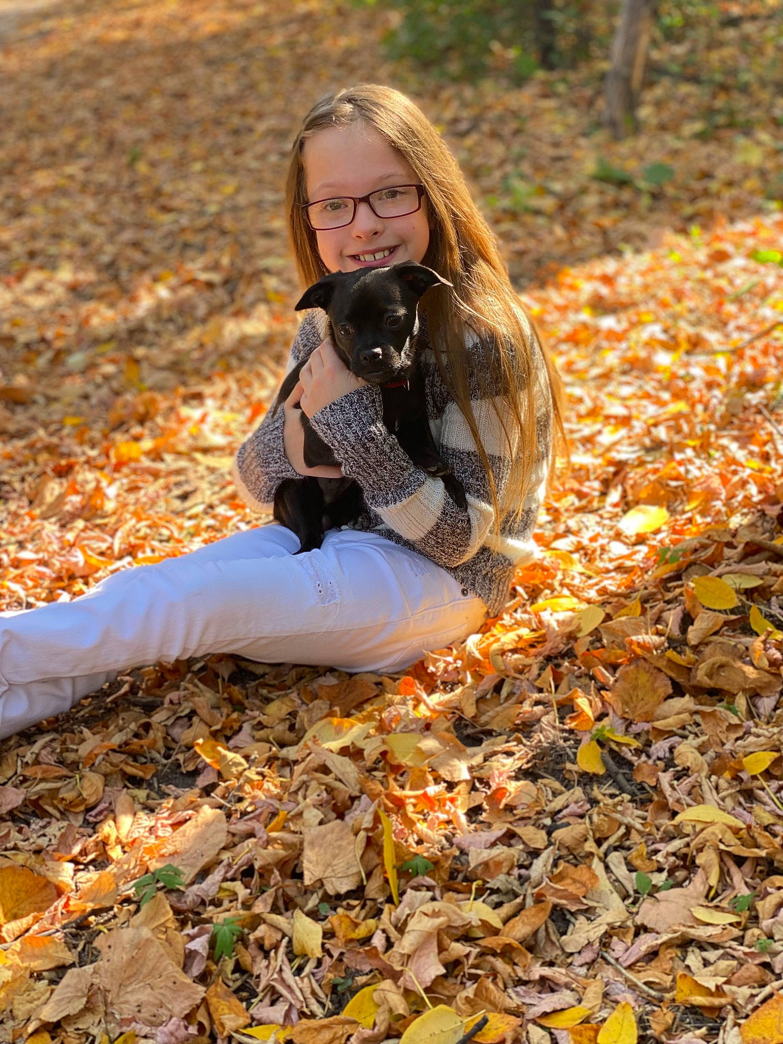 Madyson joined the competition — help win amazing prizes! blond, deciduous, forest, goggles, grass, happy, human_leg, joy, leaf, leg, people_in_nature, person, plant, pumpkin, smile, sunglasses, sunlight, thigh, tints_and_shades, tree