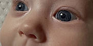 Meadow joined the competition — help win amazing prizes! baby, blanket, blue_eyes, cheeks, child, close_up, cute, expression, face, human, indoors, infant, looking, person, portrait, skin, soft, texture, white_shirt, young