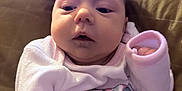 Meadow joined the competition — help win amazing prizes! baby, blanket, child, closeup, clothing, cozy, cushion, cute, face, indoor, infant, newborn, person, pink, portrait, resting, sleepwear, soft, white, young