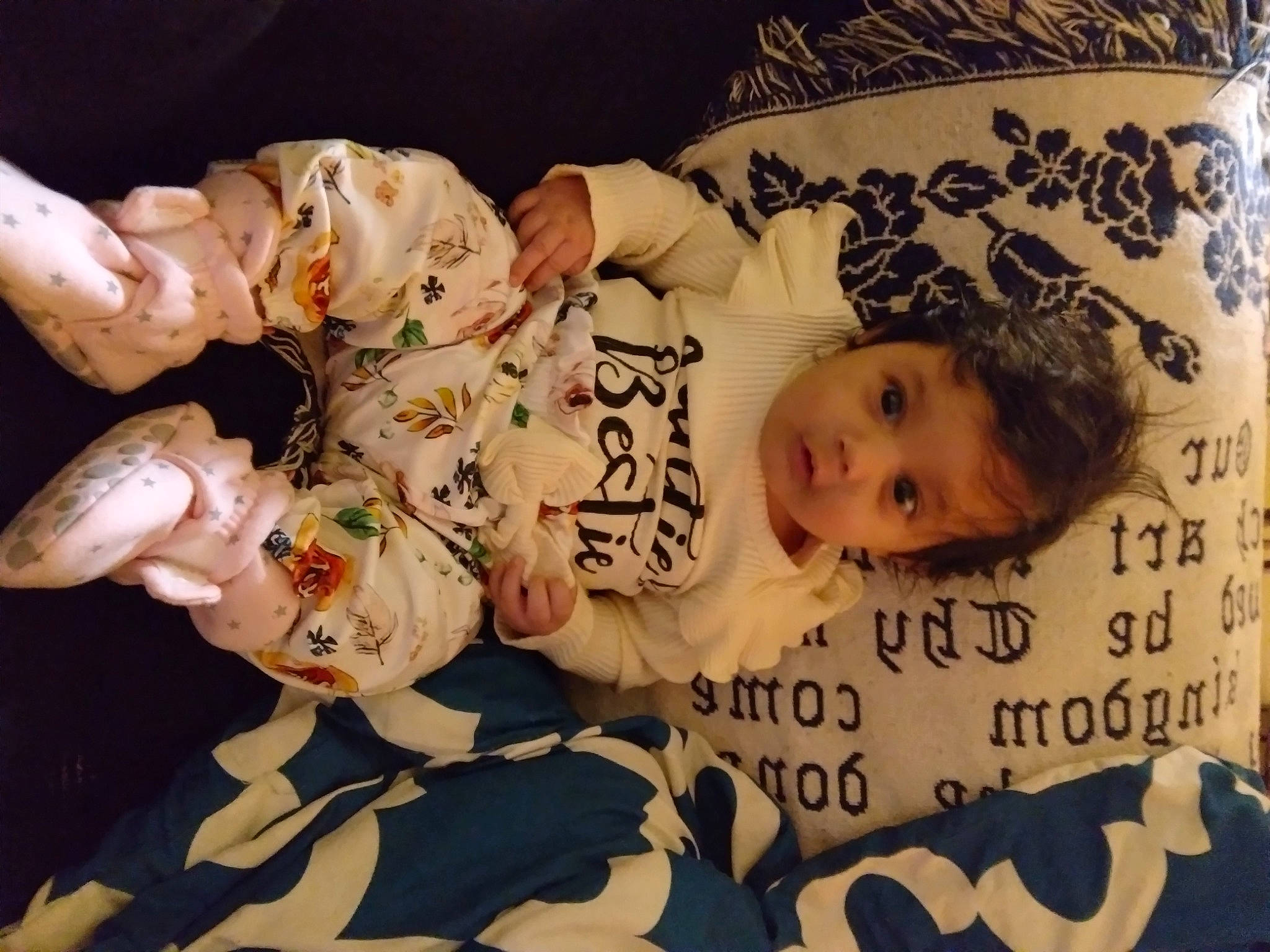 Paulina joined the competition — help win amazing prizes! baby, baby_products, baby_toddler_clothing, bedding, bedtime, cheek, child, comfort, comfort_food, couch, font, happy, linens, pattern, person, room, sleeve, smile, toddler