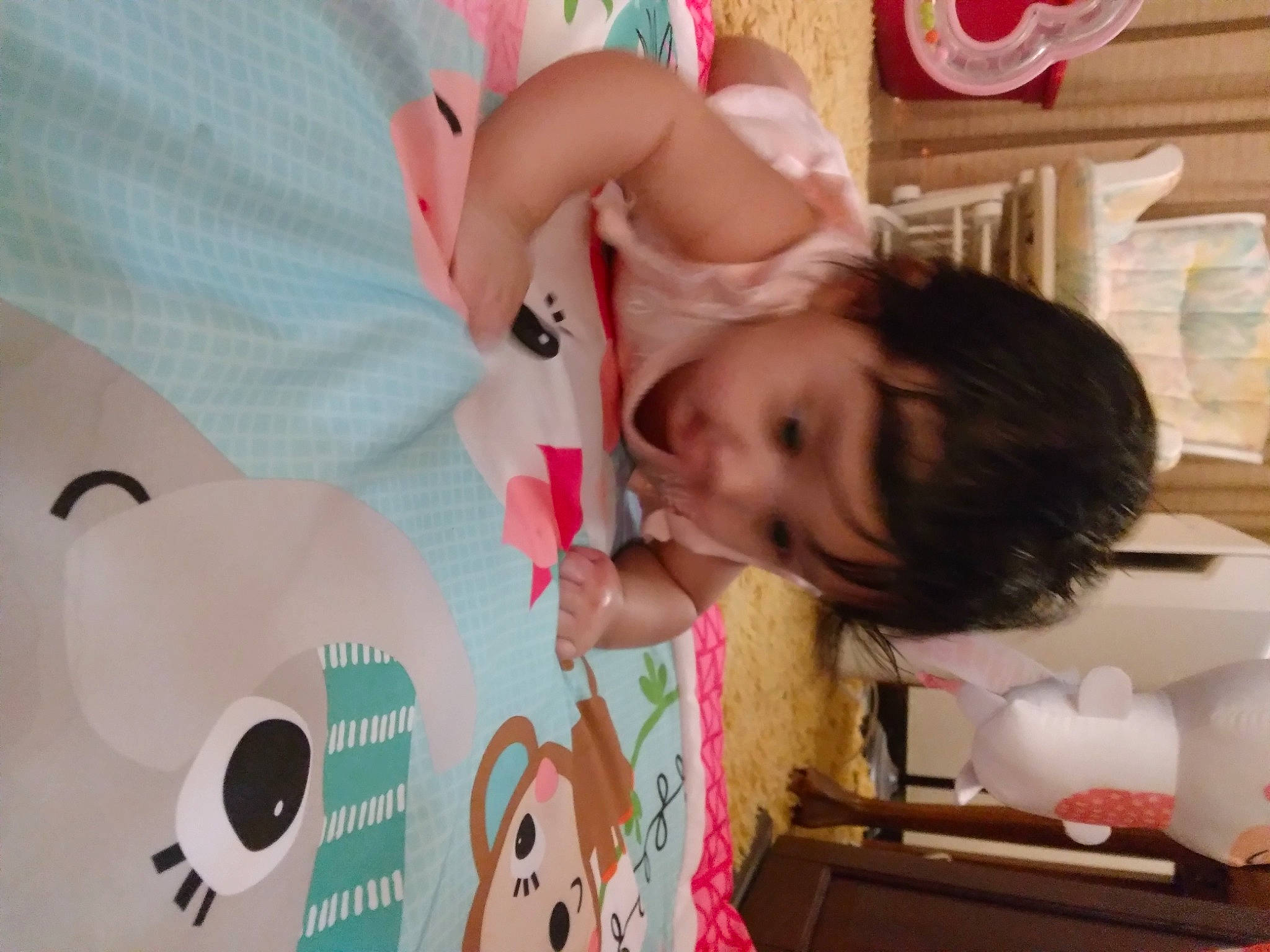 Paulina joined the competition — help win amazing prizes! baby, baby_products, baby_toddler_clothing, baby_toys, cheek, child, facial_expression, fun, happy, organ, party, pattern, people, person, pink, play, room, toddler