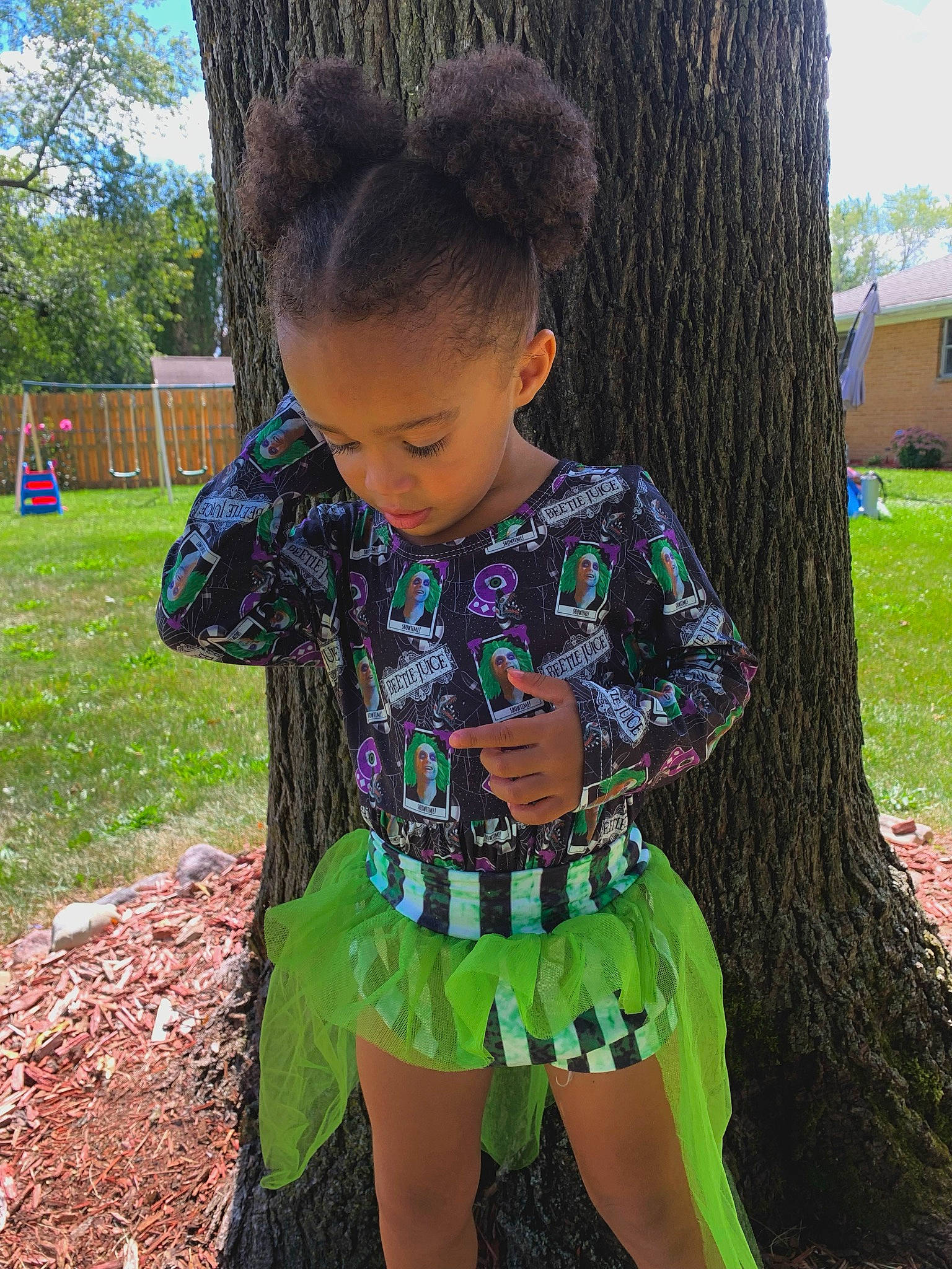 Kara joined the competition — help win amazing prizes! child, electric_blue, fun, grass, grass_family, hair, hairstyle, happy, leisure, people_in_nature, person, plant, sleeve, t_shirt, thigh, toddler, tree, trunk, waist, woody_plant