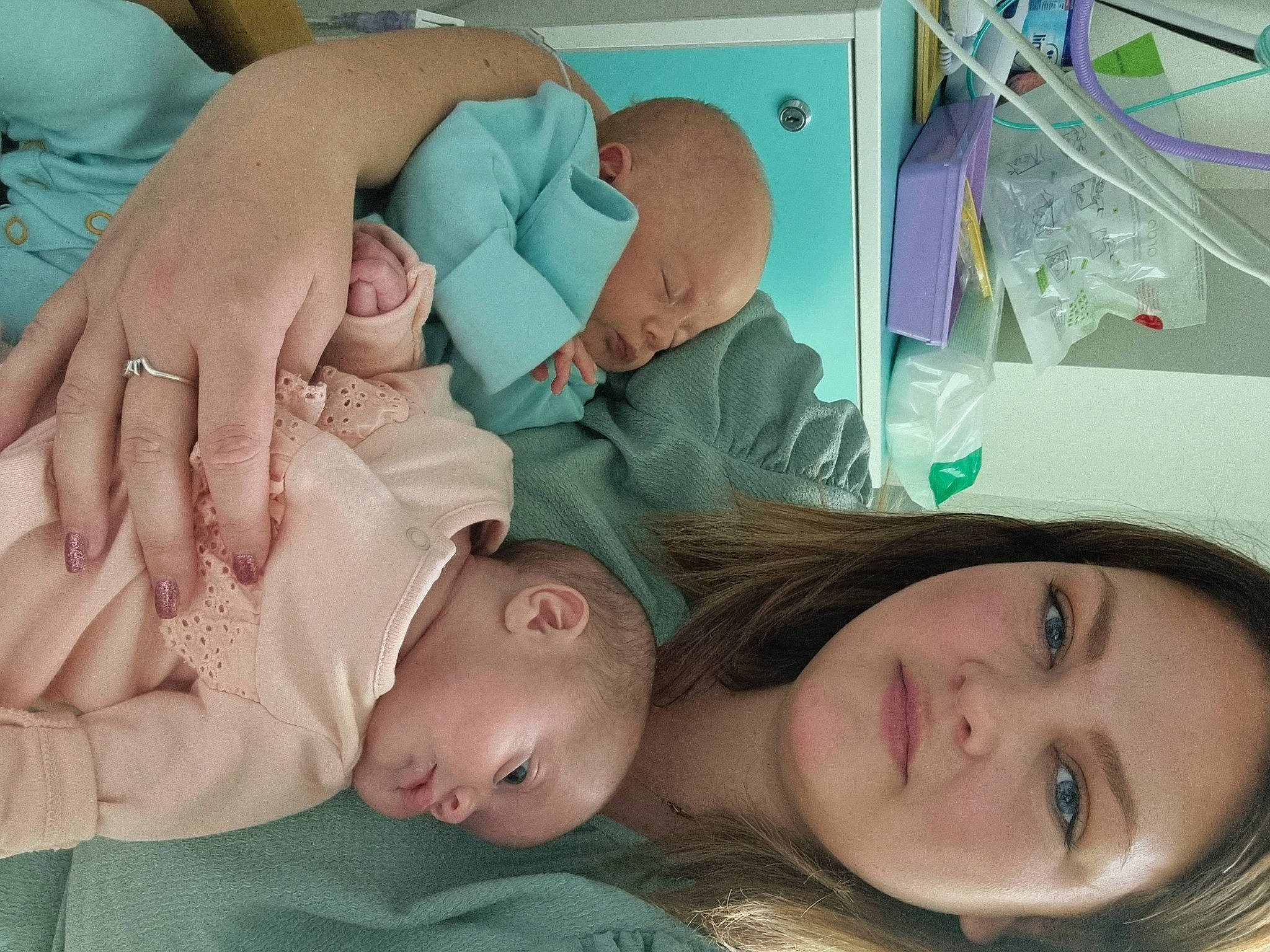 Vinnie is registered to the contest to win money with this photo: baby, beauty, cheek, child, comfort, event, eyelash, gesture, happy, health_care, hospital, human, joint, medical, medical_procedure, mouth, organ, patient, person, service