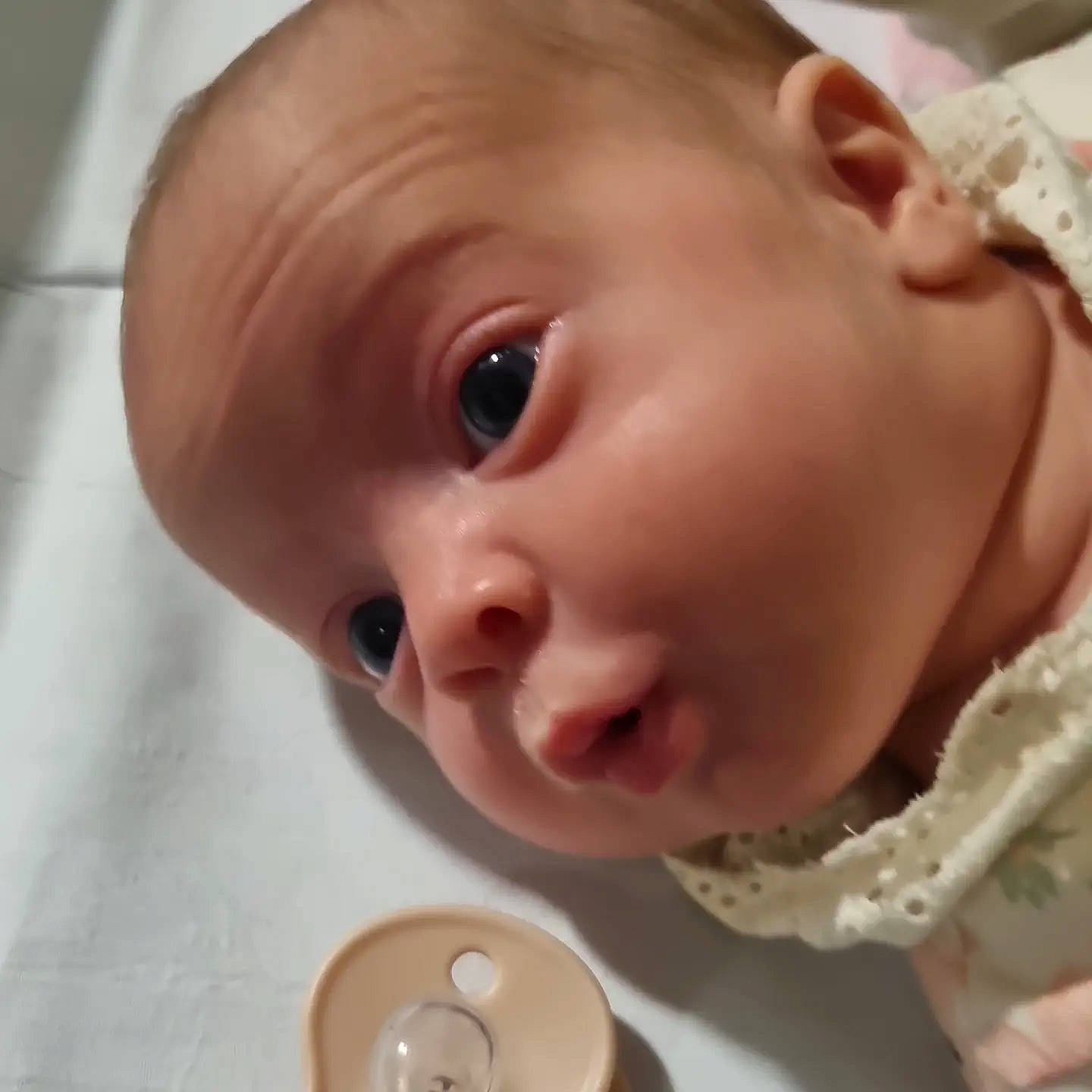 Emelie joined the competition — help win amazing prizes! baby, baby_toddler_clothing, cheek, child, chin, ear, eyebrow, eyelash, facial_expression, fun, happy, iris, lip, mouth, neck, nose, person, skin, smile, tableware