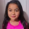 Chelsea Opingo Calsas joined the competition — help win amazing prizes! casual, child, childhood, closeup, cute, face, friendly, front_view, girl, happy, human, indoor, long_hair, looking_at_camera, person, personality, pink_shirt, portrait, smile, young