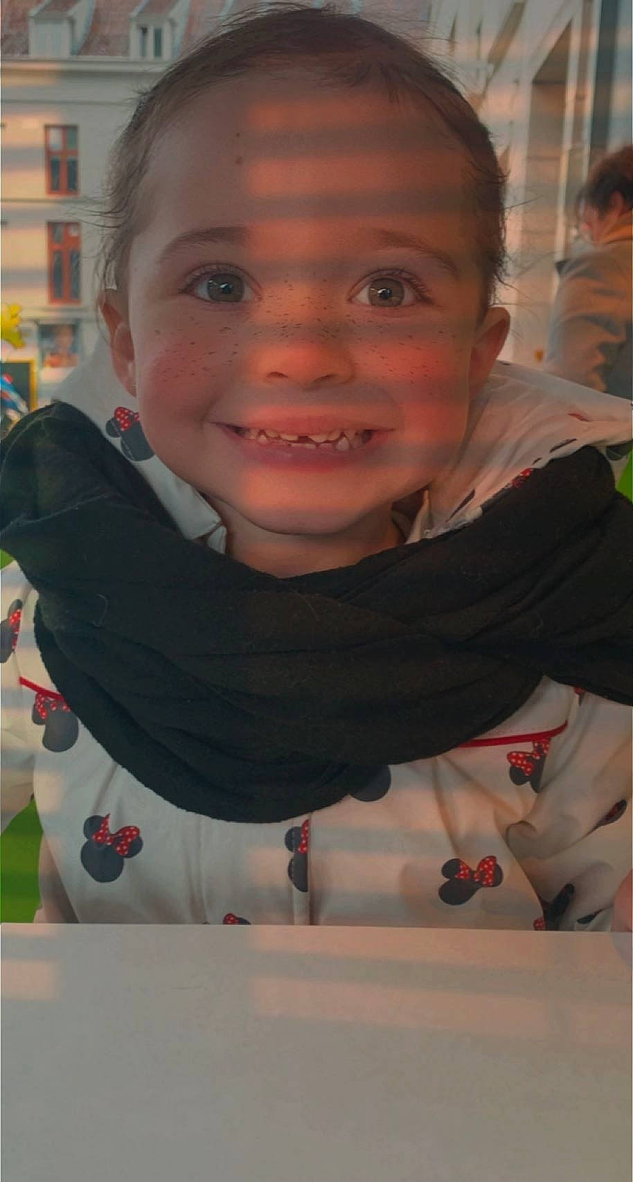 Gioia participe au concours pour gagner de l'argent avec cette photo : carmine, cheek, child, chin, eye, eyebrow, forehead, fun, happy, head, iris, joy, lip, mouth, nose, person, room, sleeve, smile, t_shirt