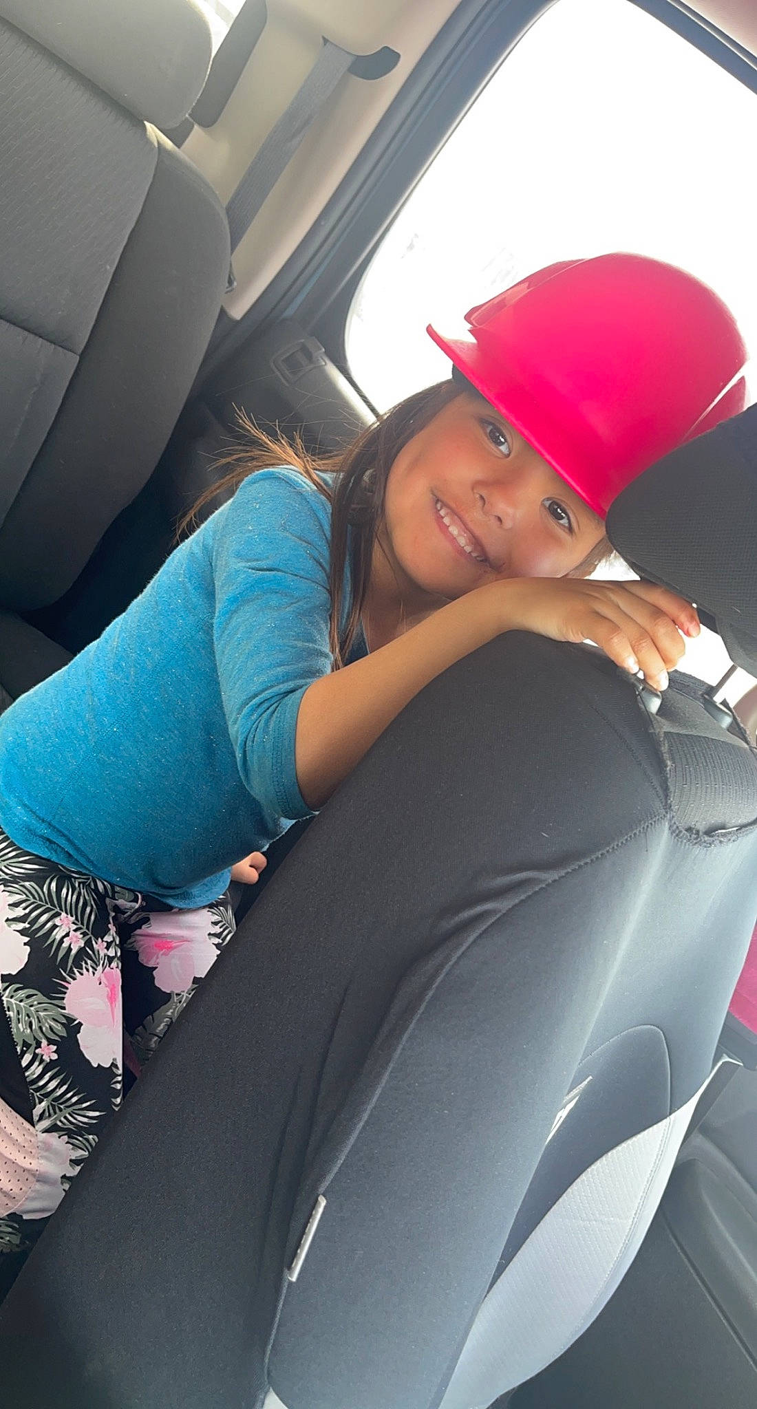 Samaria joined the competition — help win amazing prizes! auto_part, automotive_design, automotive_exterior, baseball_cap, cap, car, car_seat, car_seat_cover, comfort, electric_blue, face, head_restraint, headwear, joy, leg, motor_vehicle, person, personal_luxury_car, smile, thigh