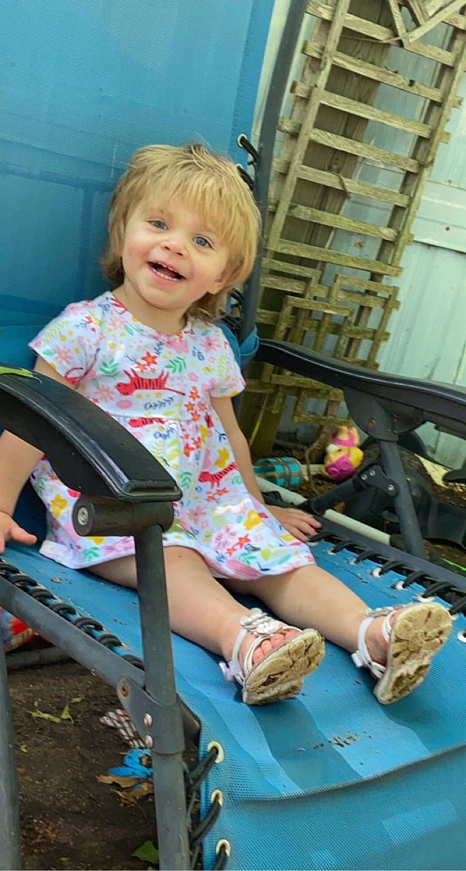 Avery joined the competition — help win amazing prizes! baby, baby_carriage, baby_products, baby_toddler_clothing, blond, chair, child, electric_blue, fun, happy, human_body, human_leg, joy, lap, leisure, person, shelf, sitting, skin, smile