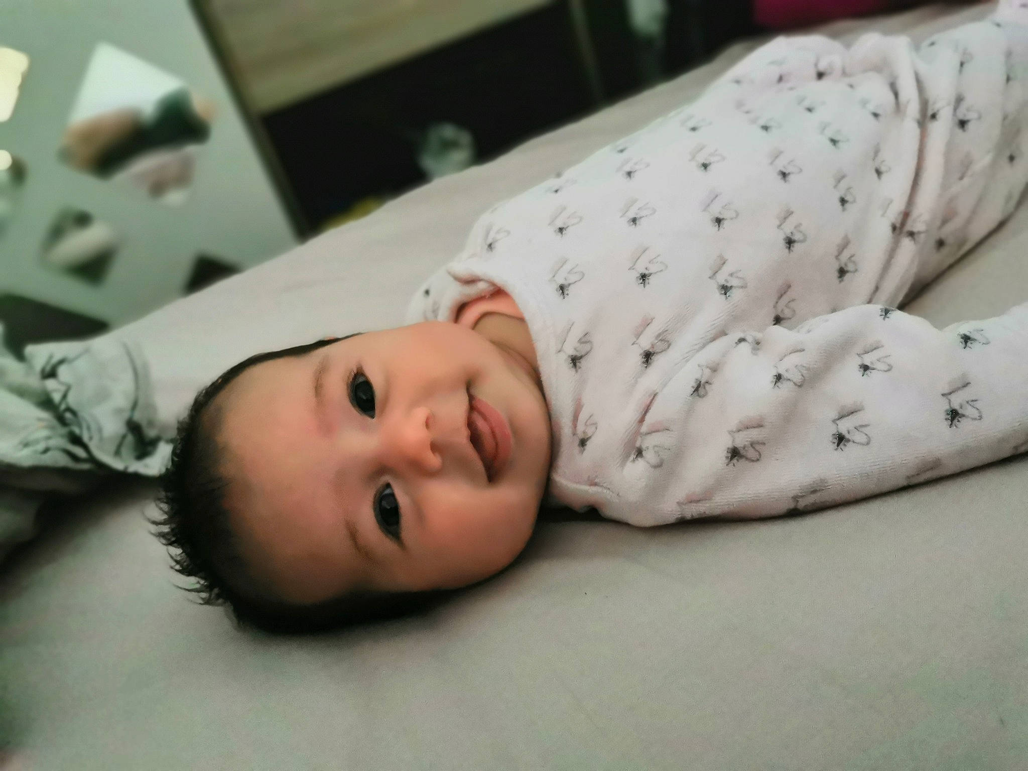 Thaïs participe au concours pour gagner de l'argent avec cette photo : baby, bedtime, child, head, person, skin, toddler