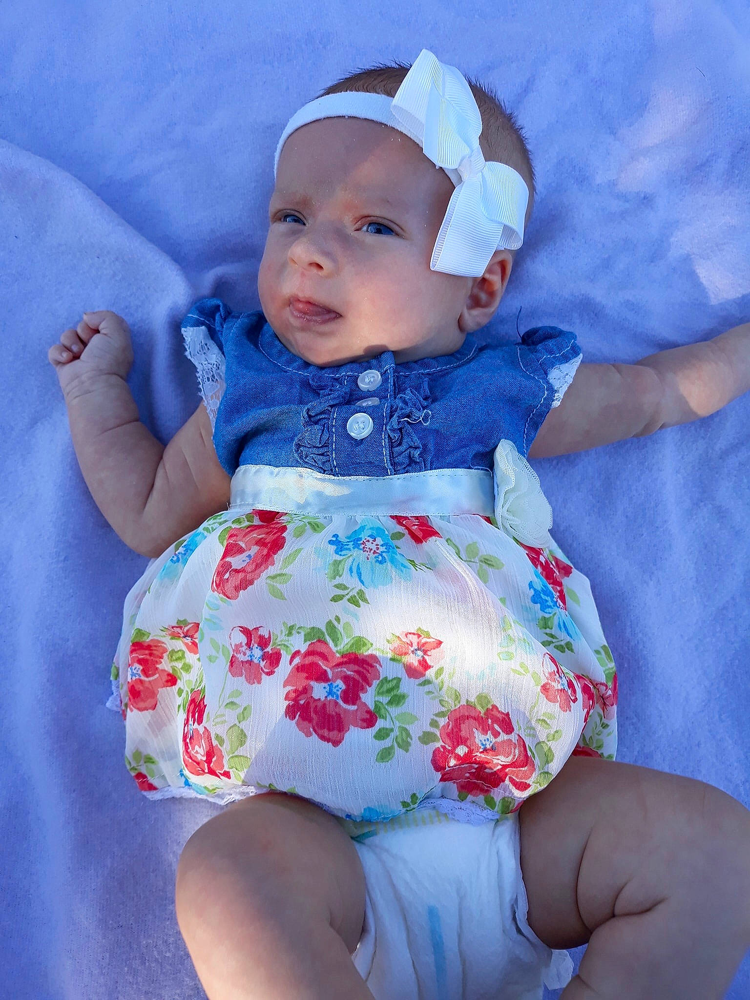 Gracen is registered to the contest to win money with this photo: baby, baby_products, baby_toddler_clothing, blue, child, pattern, person, product, textile, toddler