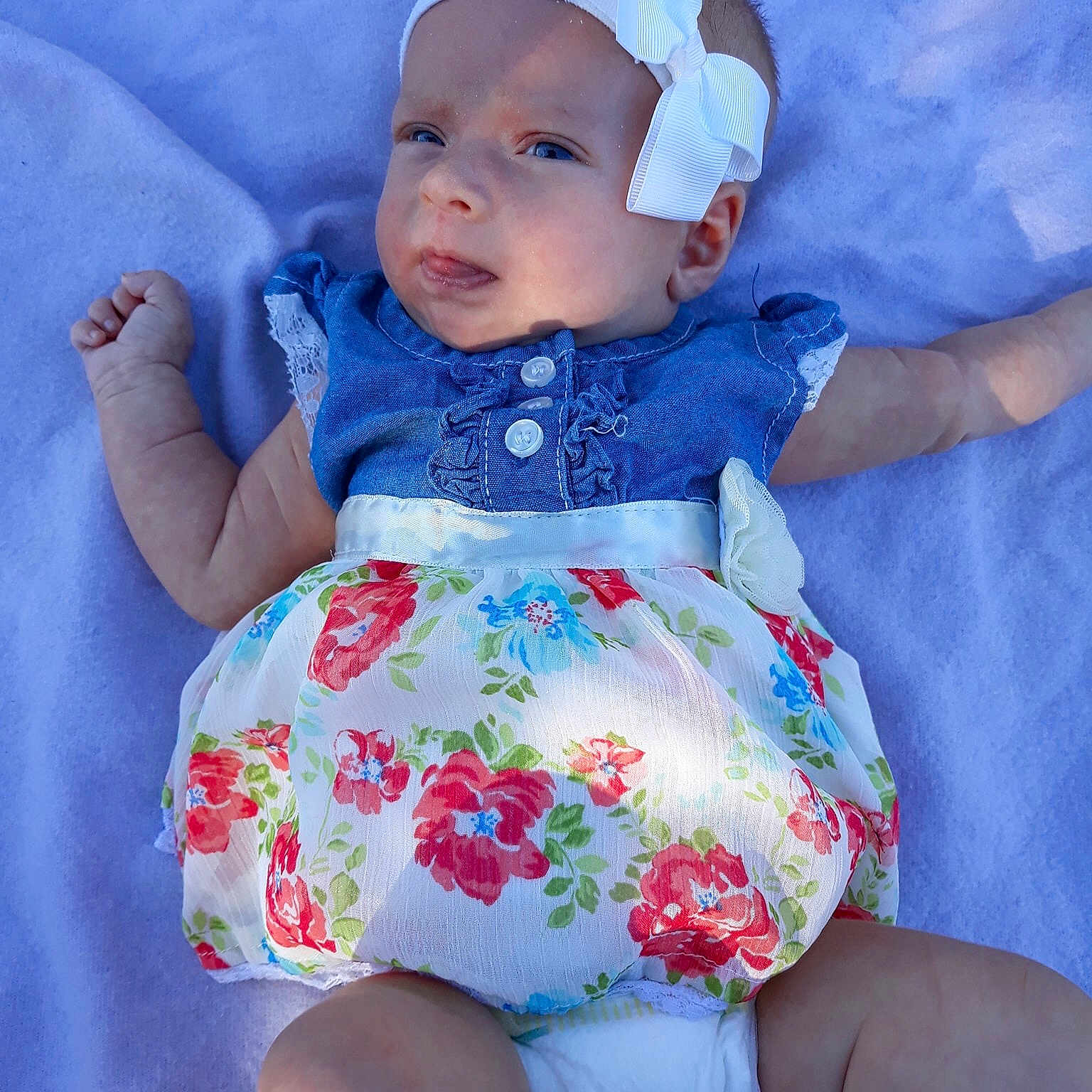 Gracen is registered to the contest to win money with this photo: baby, baby_products, baby_toddler_clothing, blue, child, pattern, person, product, textile, toddler