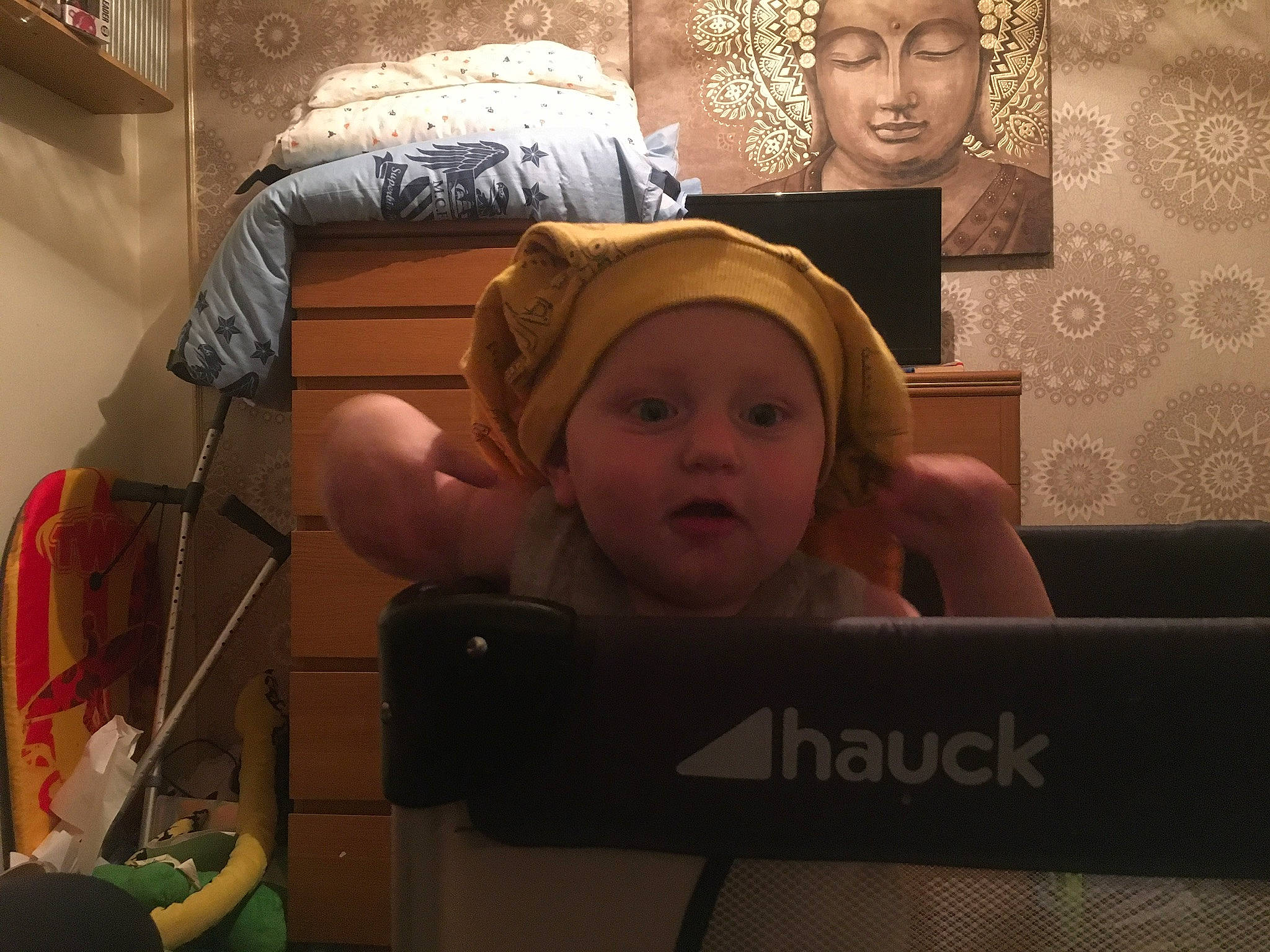 Odin joined the competition — help win amazing prizes! baby, baby_products, baby_safety, baby_toddler_clothing, baby_toys, cheek, comfort, couch, eye, eyebrow, eyelash, guitar, headwear, human, lamp, living_room, mouth, nose, person, picture_frame