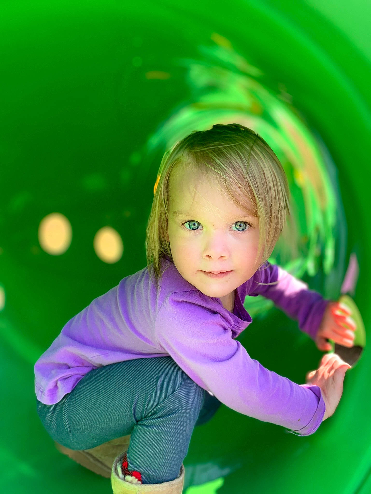 Rebel joined the competition — help win amazing prizes! baby_toddler_clothing, child, circle, eye, face, facial_expression, flash_photography, fun, grass, green, hair, happy, head, iris, leisure, magenta, people_in_nature, person, pink, purple