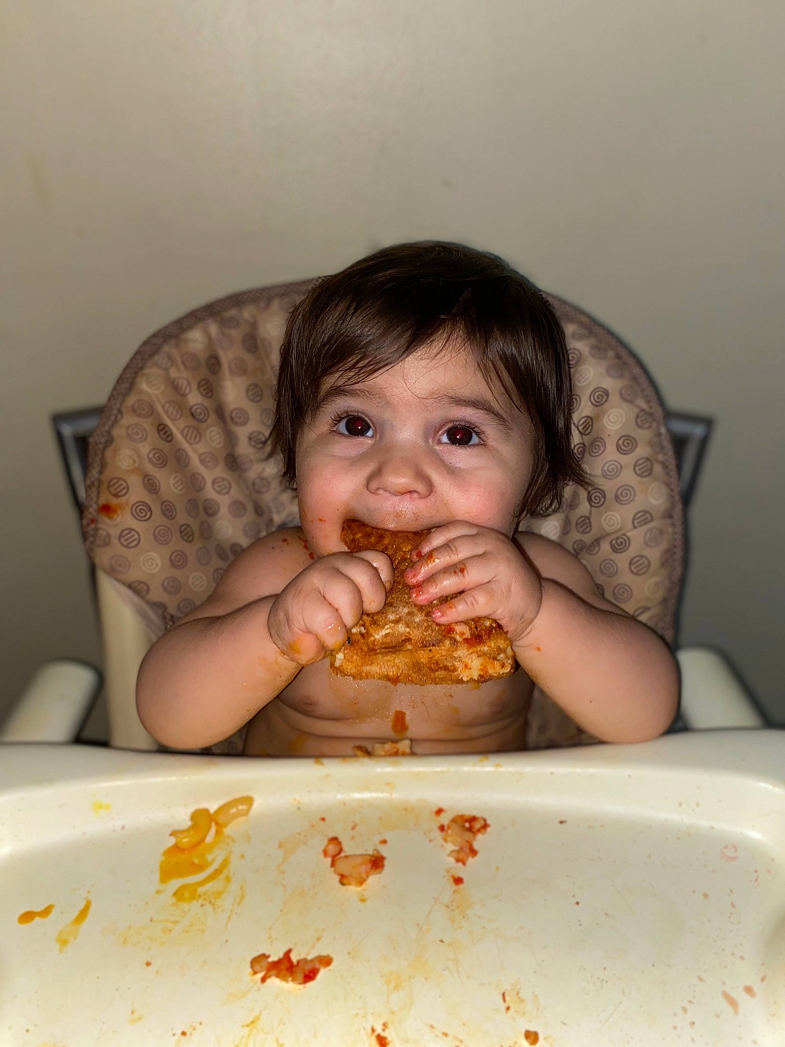 Zeb is registered to the contest to win money with this photo: baby_food, child, comfort_food, cuisine, dish, eating, fast_food, food, food_craving, junk_food, person, toddler