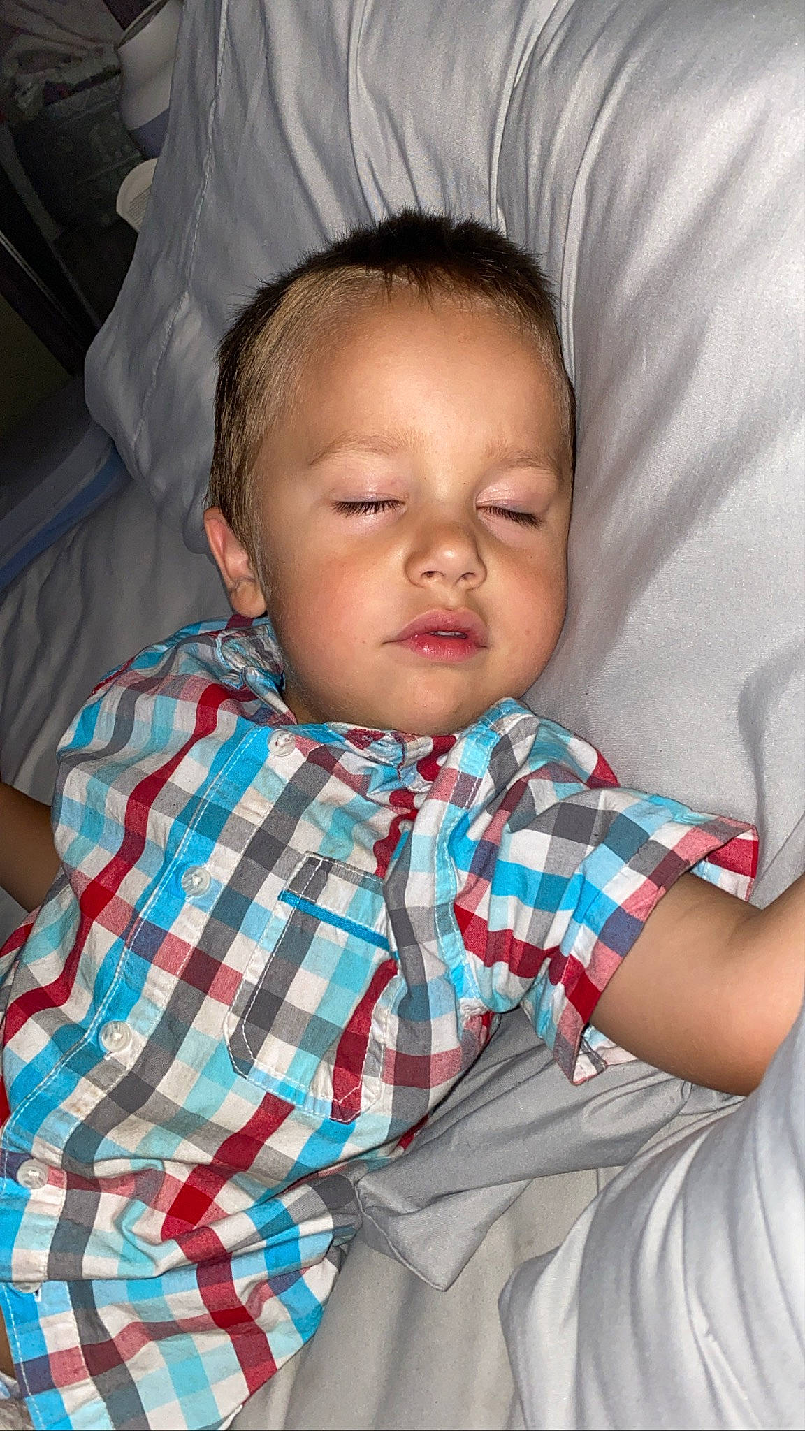 Connor joined the competition — help win amazing prizes! baby, cheek, child, face, head, lip, mouth, nose, person, skin, sleep, toddler