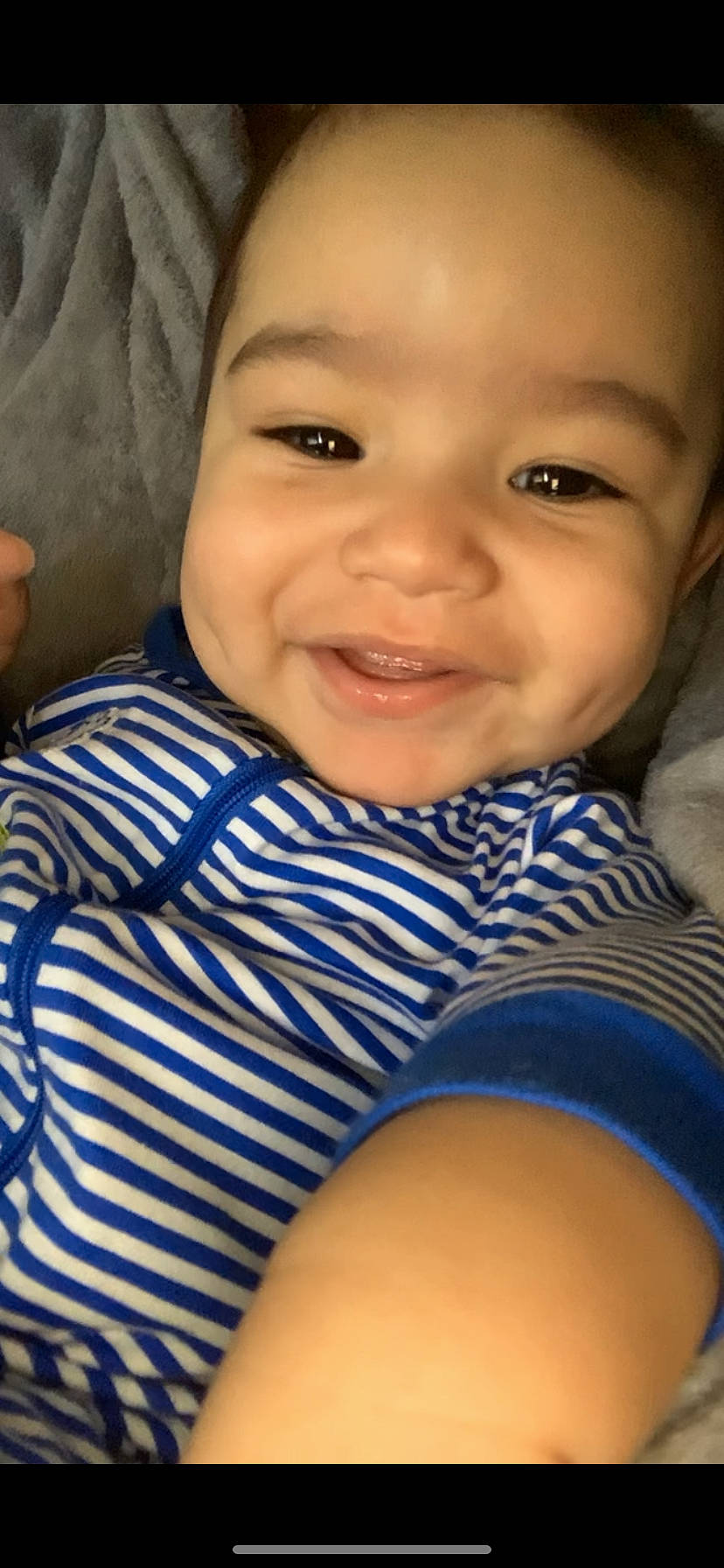 Jiovanni is registered to the contest to win money with this photo: baby, baby_laughing, baby_products, baby_toddler_clothing, cheek, child, comfort, eye, eyebrow, facial_expression, forehead, happy, iris, joy, laugh, lip, person, skin, smile, toddler