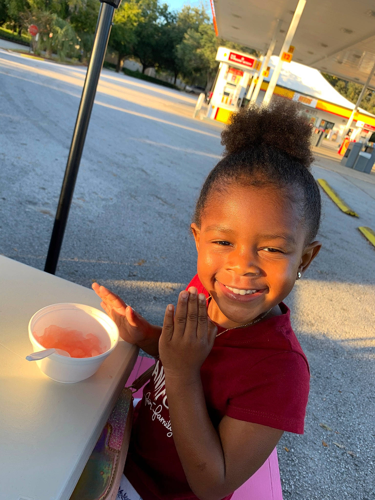 Raedyn is registered to the contest to win money with this photo: child, cuisine, food, joy, person, smile, summer, toddler, vacation