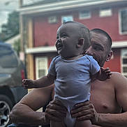 Castor joined the competition — help win amazing prizes! abdomen, baby, barechested, chest, event, fun, gesture, happy, human_leg, leisure, muscle, recreation, sitting, sky, smile, tire, toddler, trunk, wheel, window