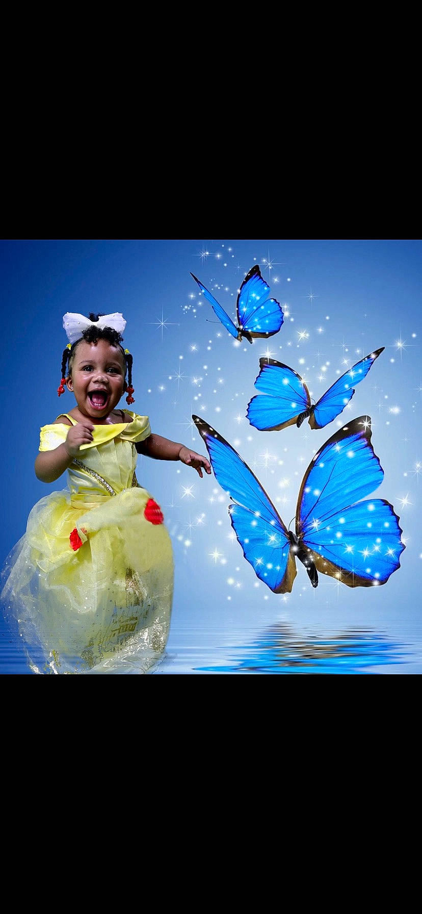 Leasia is registered to the contest to win money with this photo: angel, aqua, art, arthropod, azure, butterfly, electric_blue, fictional_character, flash_photography, happy, illustration, insect, magenta, moths_and_butterflies, people_in_nature, person, petal, pollinator, sky, smile