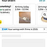 amazon_prime, app_screenshot, button, cardboard_box, cat_in_box, delivery_time, digital_interface, icon, navigation_bar, notification_icon, online_shopping, order_page, pet, profile_name, shopping_cart, smartphone_screen, status_bar, text, user_interface, white_cat