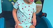 Zemira is registered to the contest to win money with this photo: blue_slide, child, cute, daylight, fun, happy, joyful, outdoor, park, play, playground, recreation, shorts, slide, smiling, socks, summer, toddler, tshirt, young_child