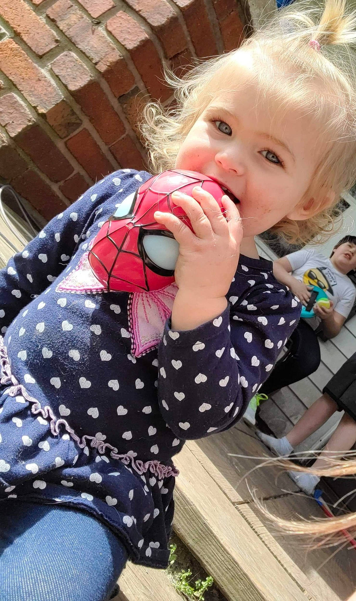 Novalynn joined the competition — help win amazing prizes! arm, baby_toddler_clothing, beauty, eye, face, facial_expression, finger, fun, hairstyle, happy, head, leisure, person, pink, skin, sleeve, smile, standing, thigh, toddler