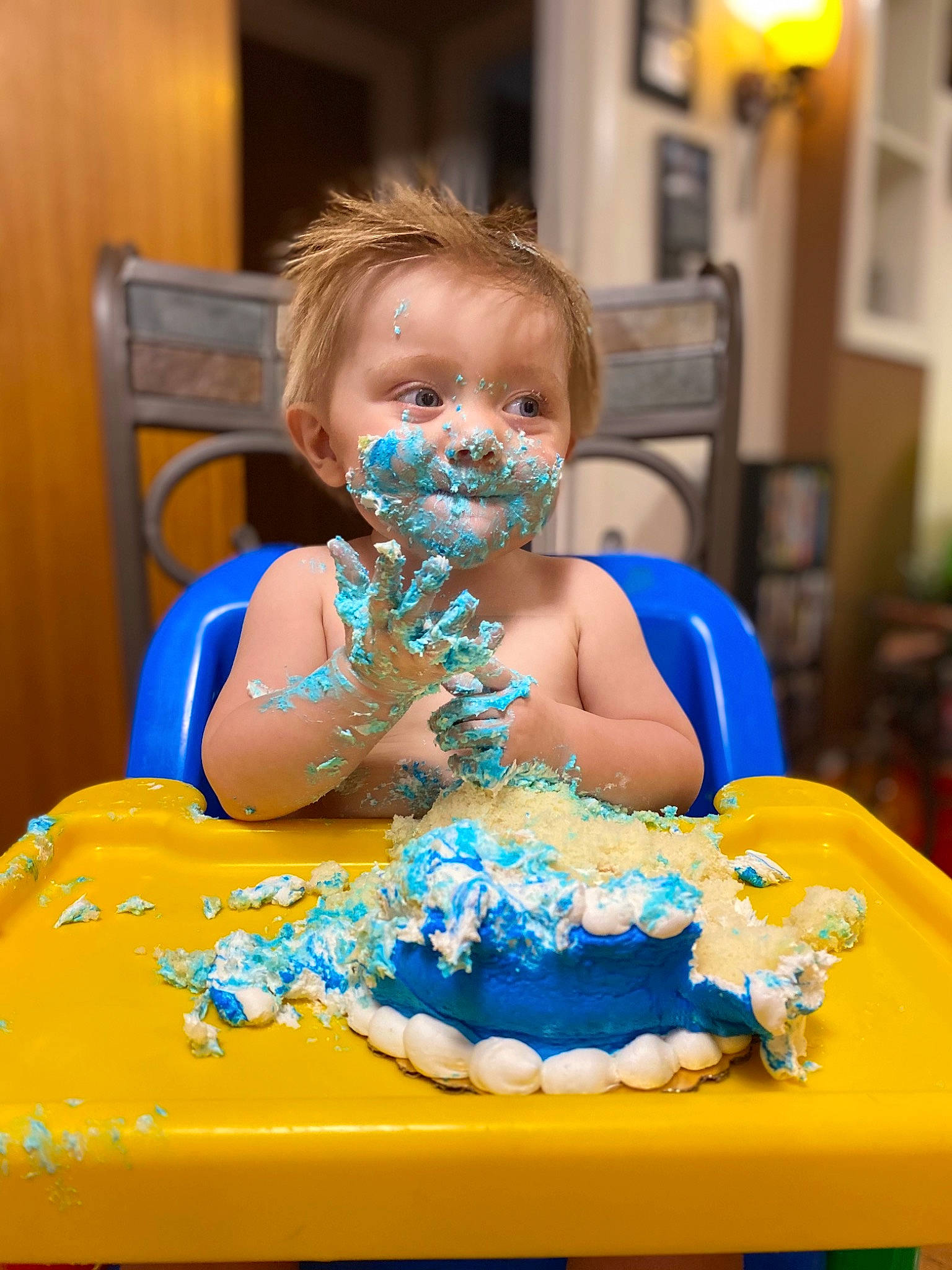Kyren joined the competition — help win amazing prizes! baby, baby_bloomers, baby_playing_with_food, baby_toddler_clothing, baked_goods, birthday, cake, cake_decorating, cake_decorating_supply, child, dessert, icing, person, snack, sugar_cake, sugar_paste, sweetness, toddler, turquoise