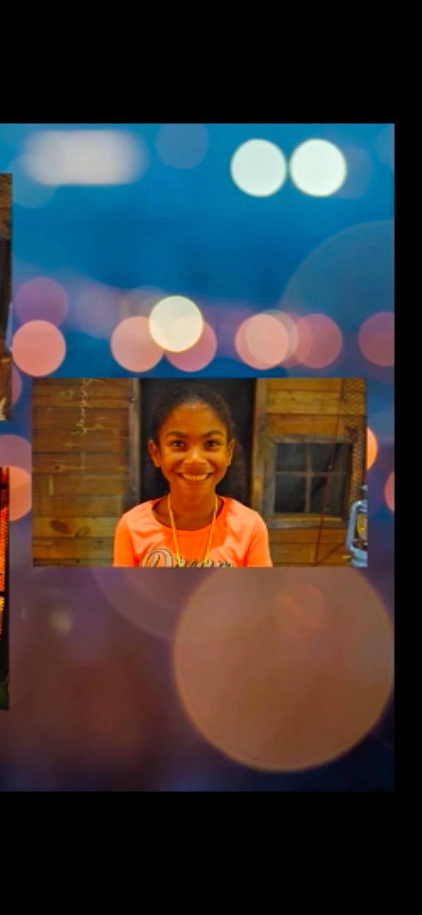 Jordyn is registered to the contest to win money with this photo: conversation, electric_blue, entertainment, event, flash_photography, fun, happy, human, jewellery, joy, leisure, magenta, night, orange, person, presentation, projection_screen, reflection, room, smile