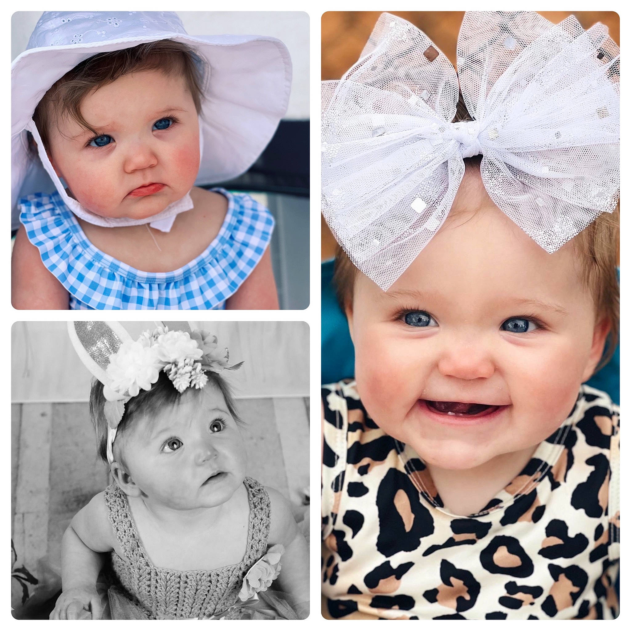 Macie joined the competition — help win amazing prizes! baby_toddler_clothing, cap, chin, clothing, eye, eyebrow, eyelash, face, facial_expression, hairstyle, head, headwear, human, joy, organ, outerwear, person, photograph, picture_frame, product